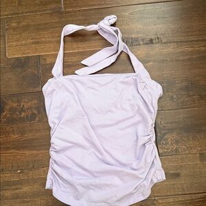 Lilac Halter Tank Top - Women's Lightweight Summer Top